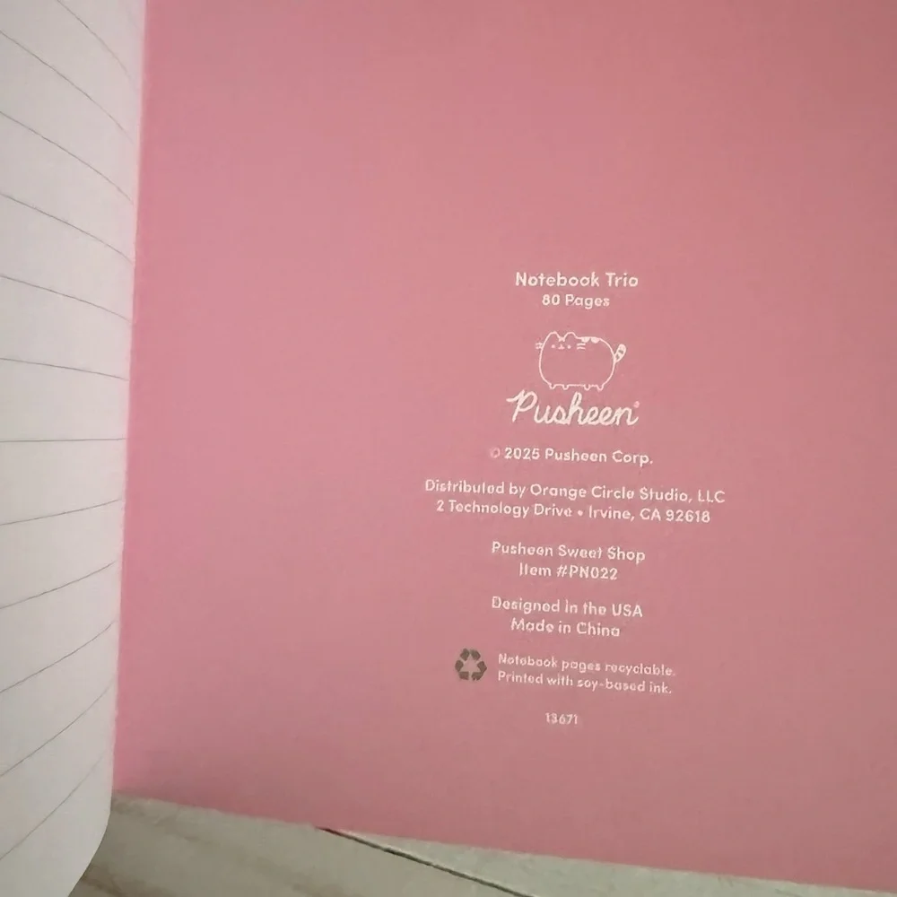 NEW Pusheen Sweets Print 80-page Notebook